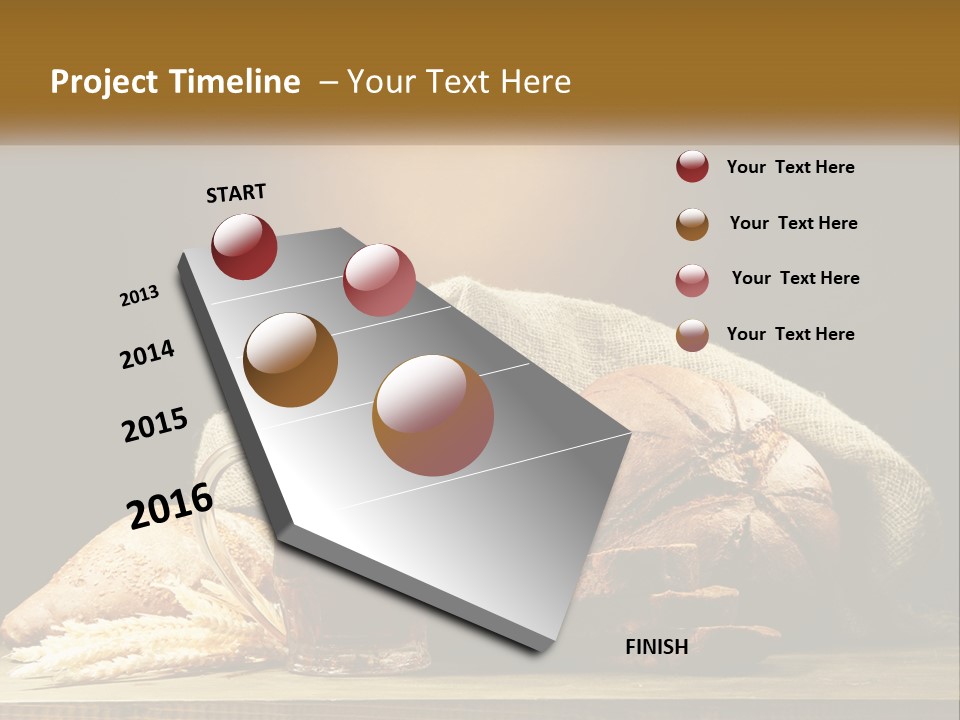 A Table Topped With Bread And A Mug Of Beer PowerPoint Template