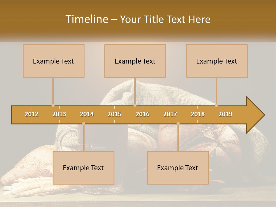 A Table Topped With Bread And A Mug Of Beer PowerPoint Template