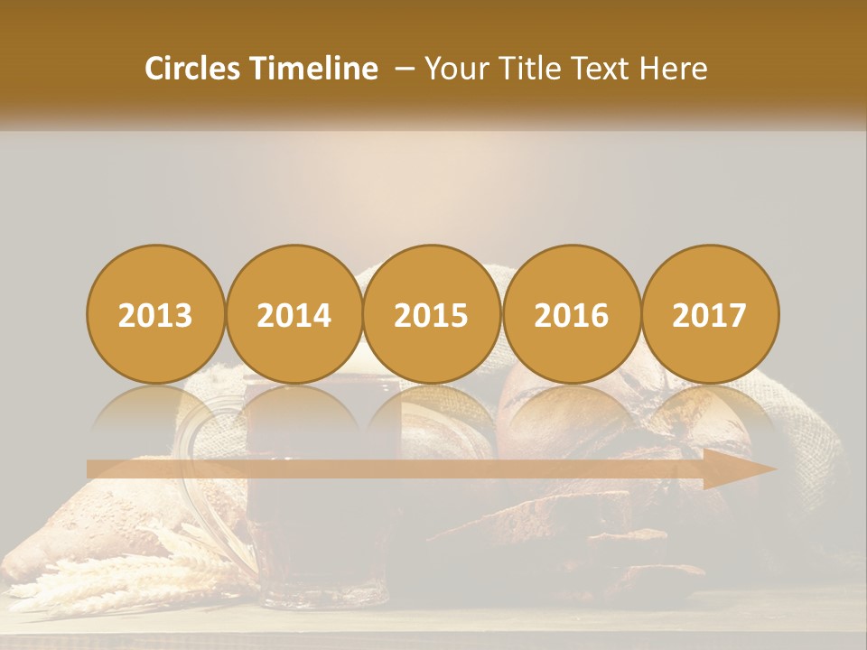 A Table Topped With Bread And A Mug Of Beer PowerPoint Template