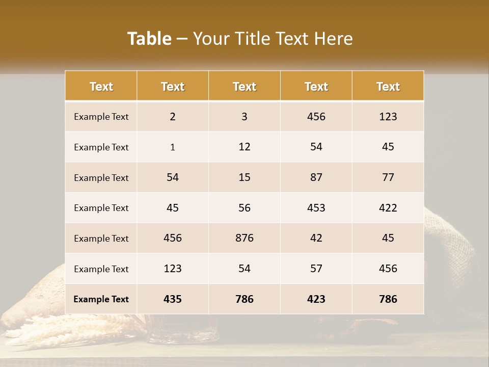 A Table Topped With Bread And A Mug Of Beer PowerPoint Template