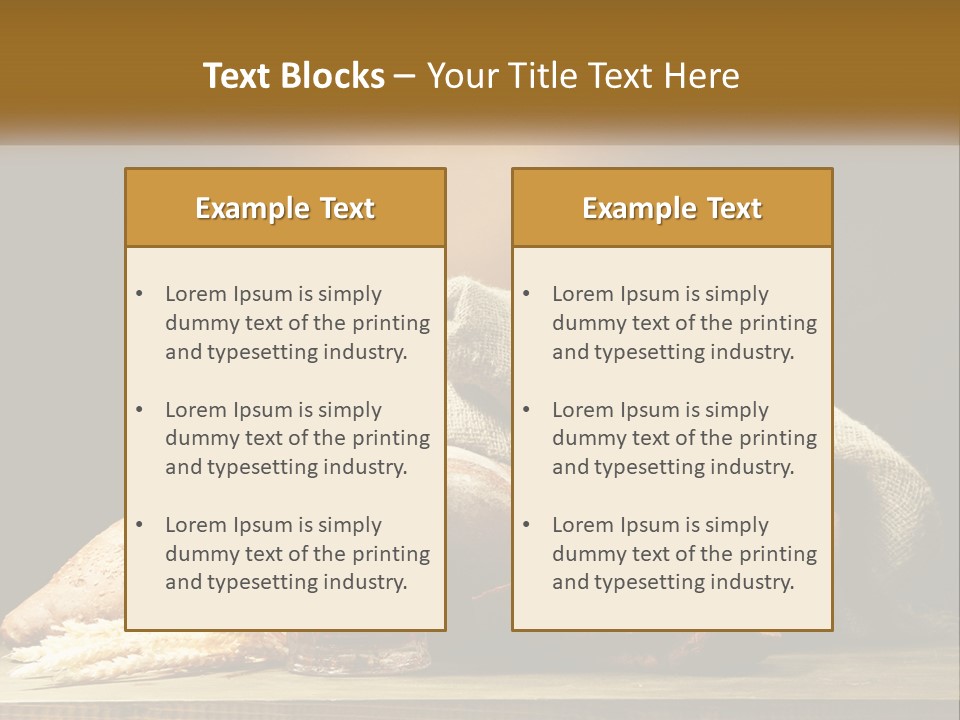 A Table Topped With Bread And A Mug Of Beer PowerPoint Template