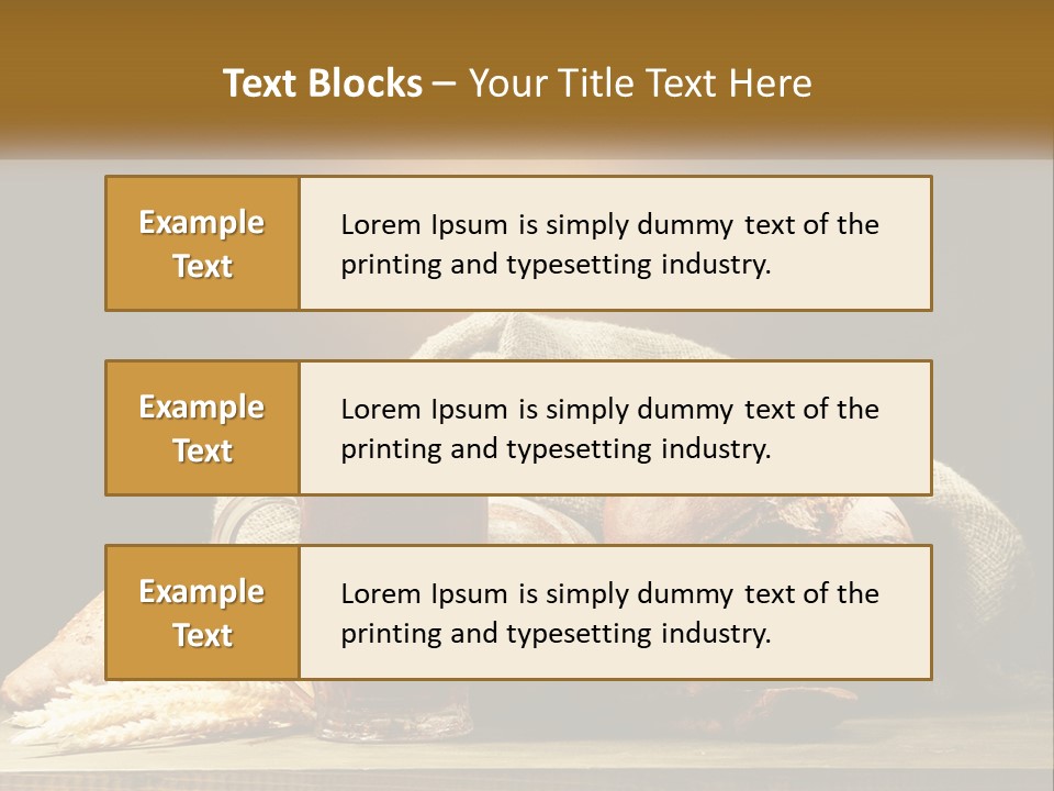 A Table Topped With Bread And A Mug Of Beer PowerPoint Template