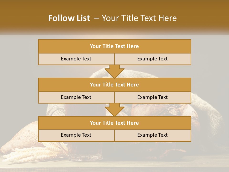 A Table Topped With Bread And A Mug Of Beer PowerPoint Template