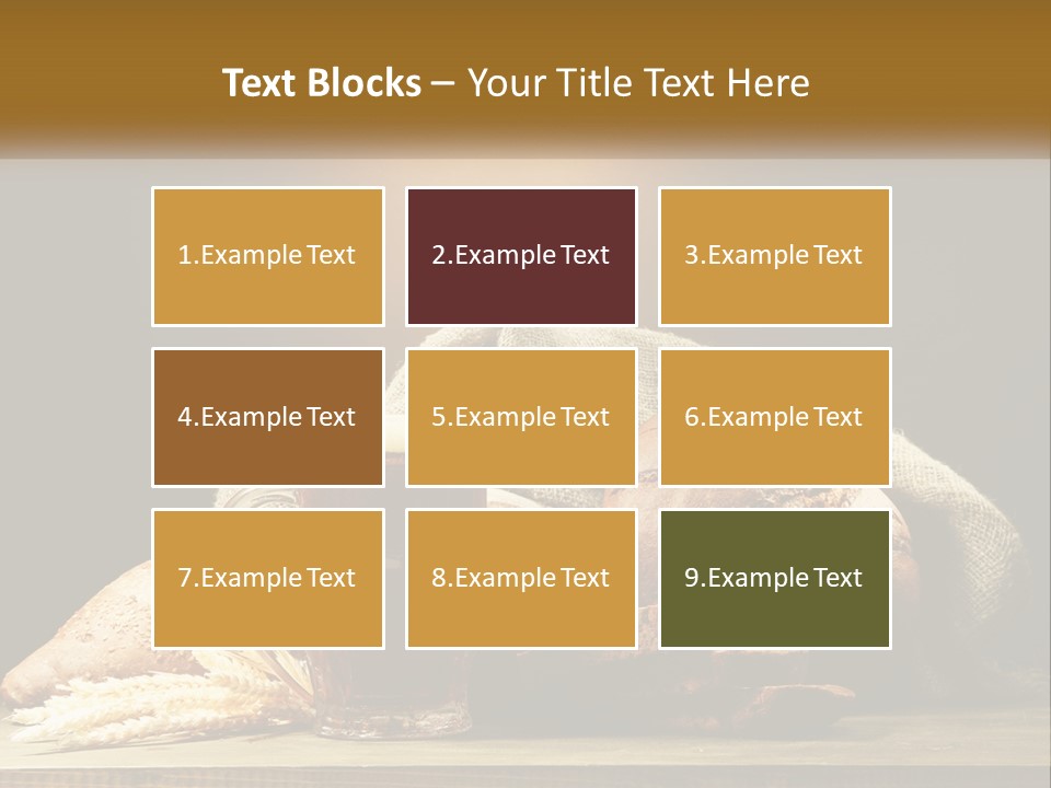 A Table Topped With Bread And A Mug Of Beer PowerPoint Template