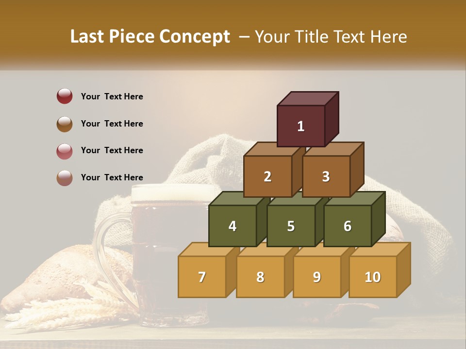 A Table Topped With Bread And A Mug Of Beer PowerPoint Template