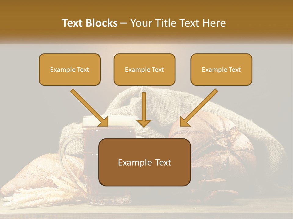 A Table Topped With Bread And A Mug Of Beer PowerPoint Template