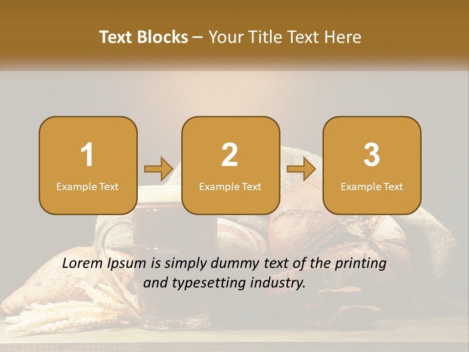 A Table Topped With Bread And A Mug Of Beer PowerPoint Template