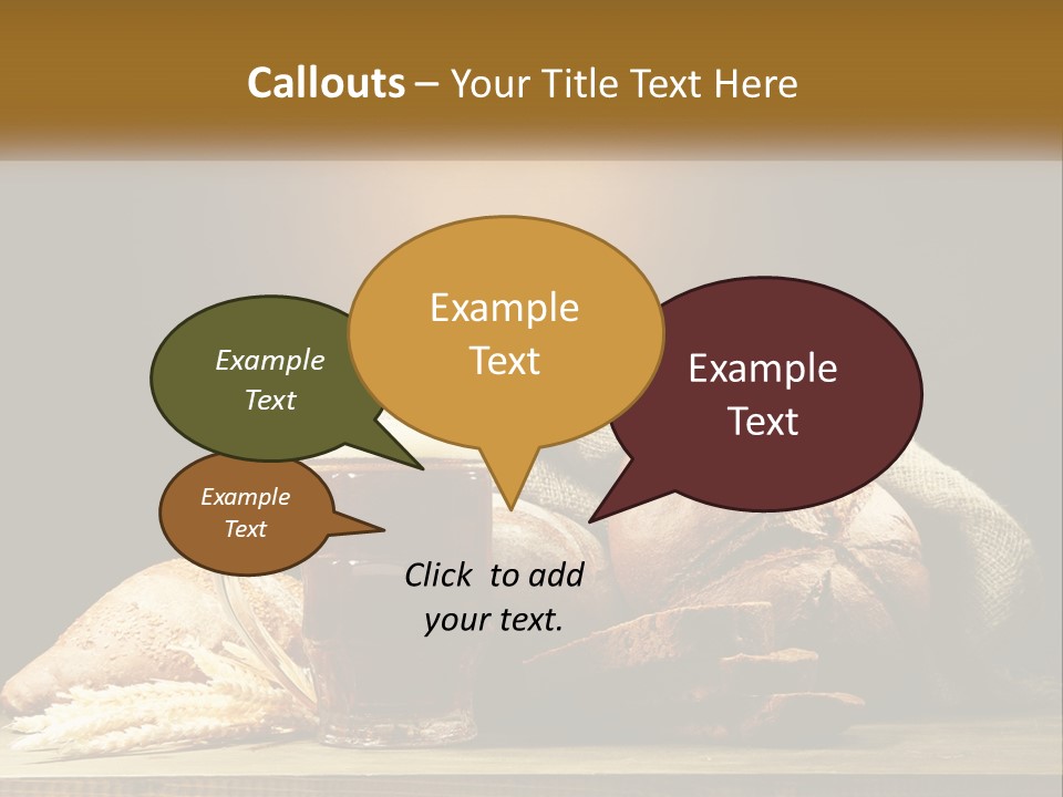 A Table Topped With Bread And A Mug Of Beer PowerPoint Template