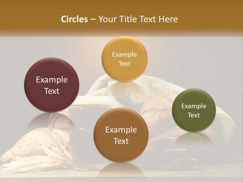 A Table Topped With Bread And A Mug Of Beer PowerPoint Template