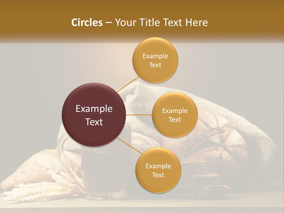 A Table Topped With Bread And A Mug Of Beer PowerPoint Template