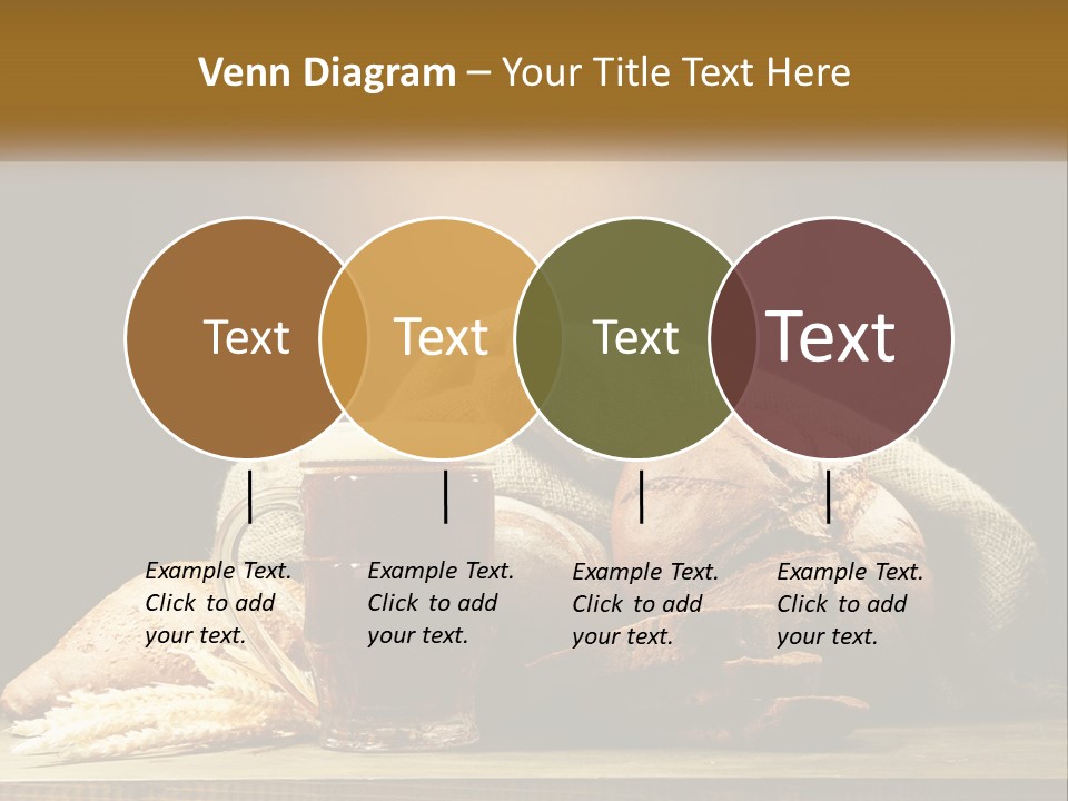 A Table Topped With Bread And A Mug Of Beer PowerPoint Template