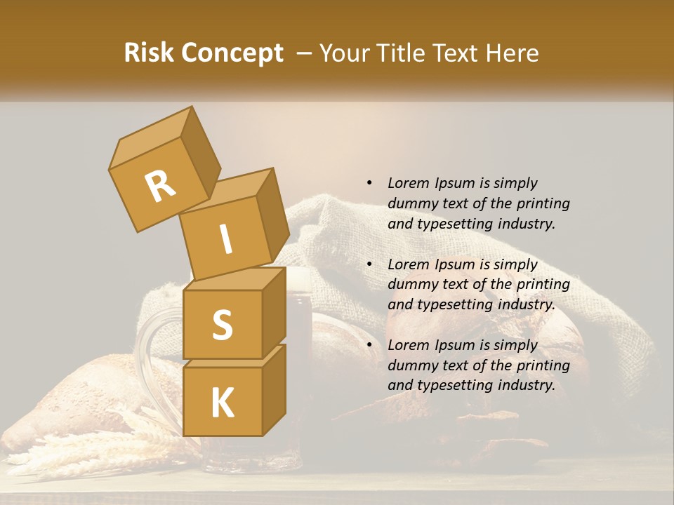 A Table Topped With Bread And A Mug Of Beer PowerPoint Template