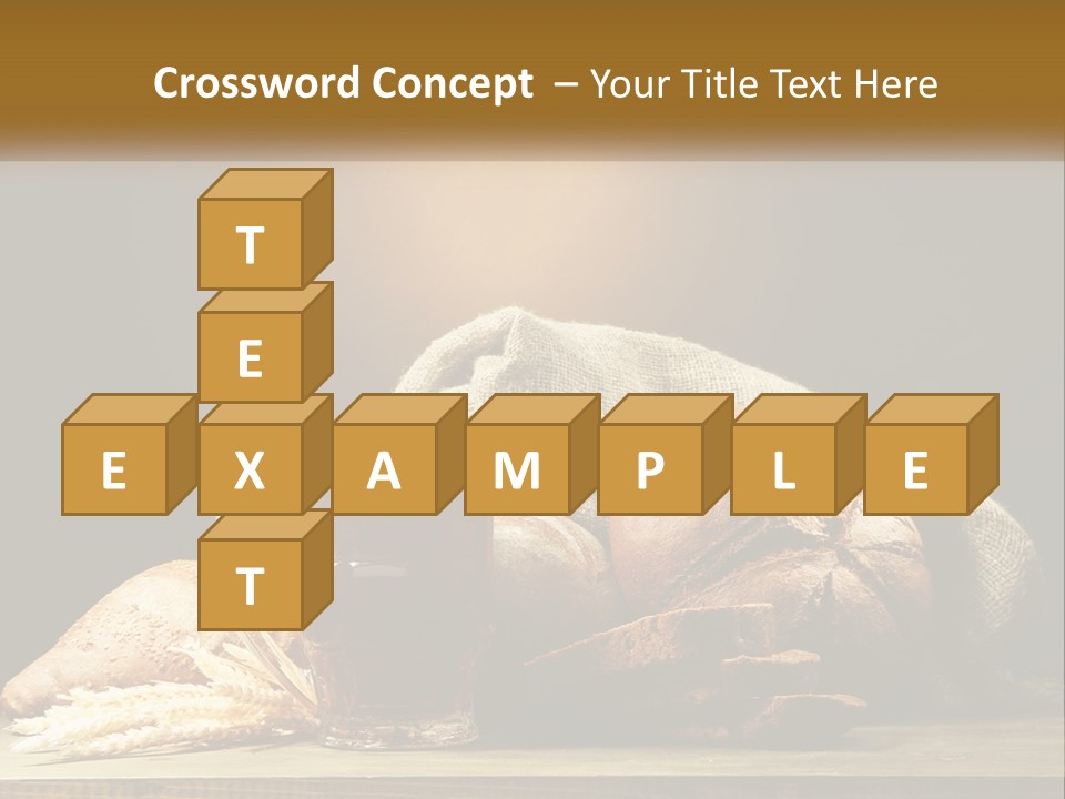 A Table Topped With Bread And A Mug Of Beer PowerPoint Template