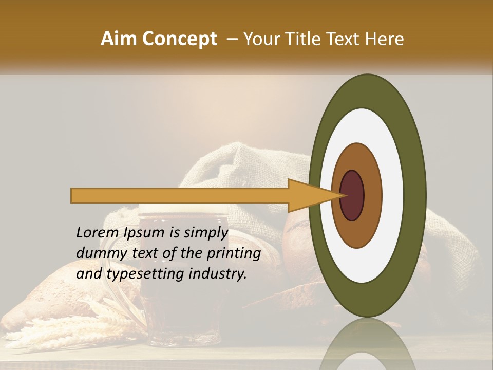 A Table Topped With Bread And A Mug Of Beer PowerPoint Template