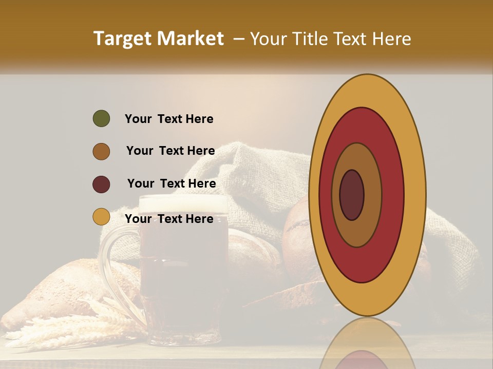 A Table Topped With Bread And A Mug Of Beer PowerPoint Template