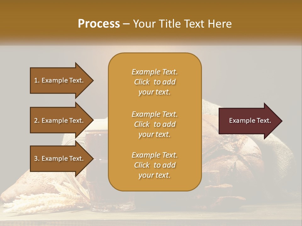 A Table Topped With Bread And A Mug Of Beer PowerPoint Template
