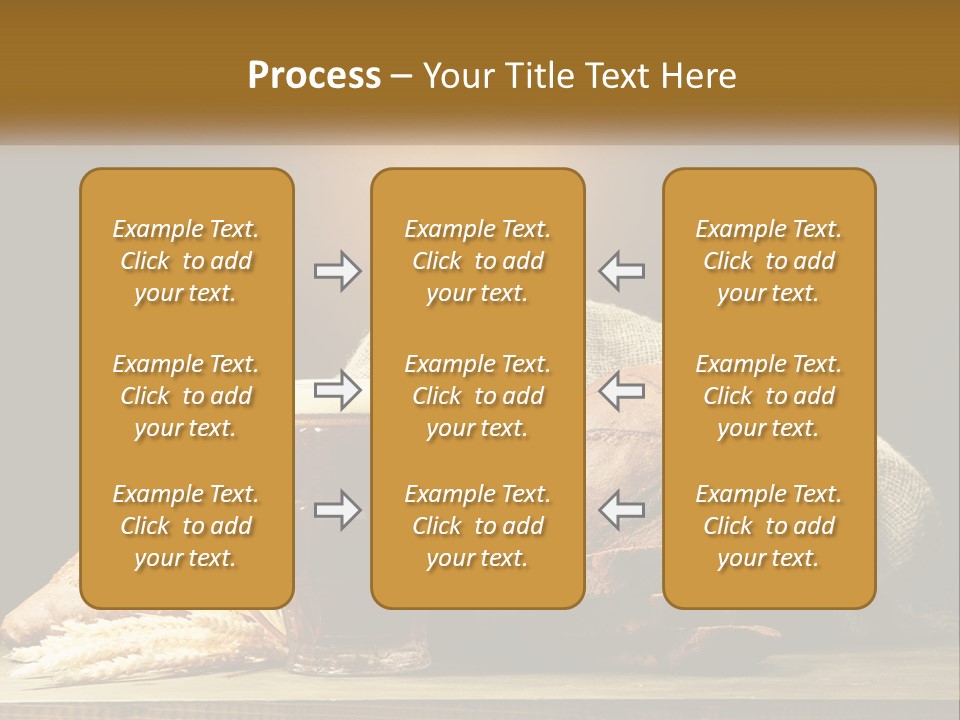 A Table Topped With Bread And A Mug Of Beer PowerPoint Template