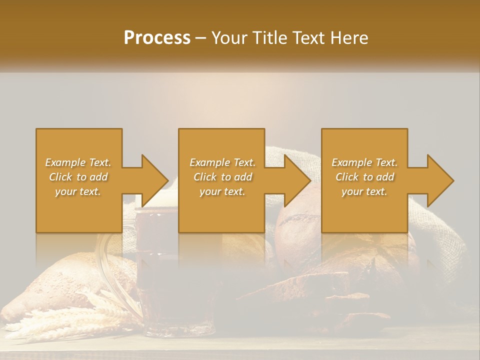 A Table Topped With Bread And A Mug Of Beer PowerPoint Template