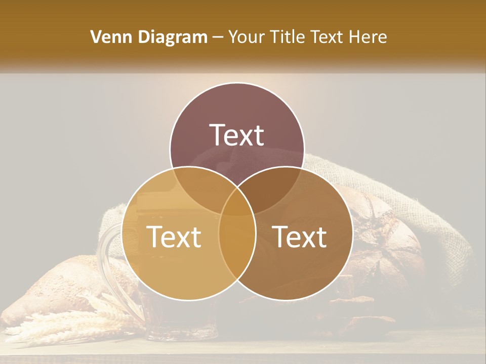 A Table Topped With Bread And A Mug Of Beer PowerPoint Template