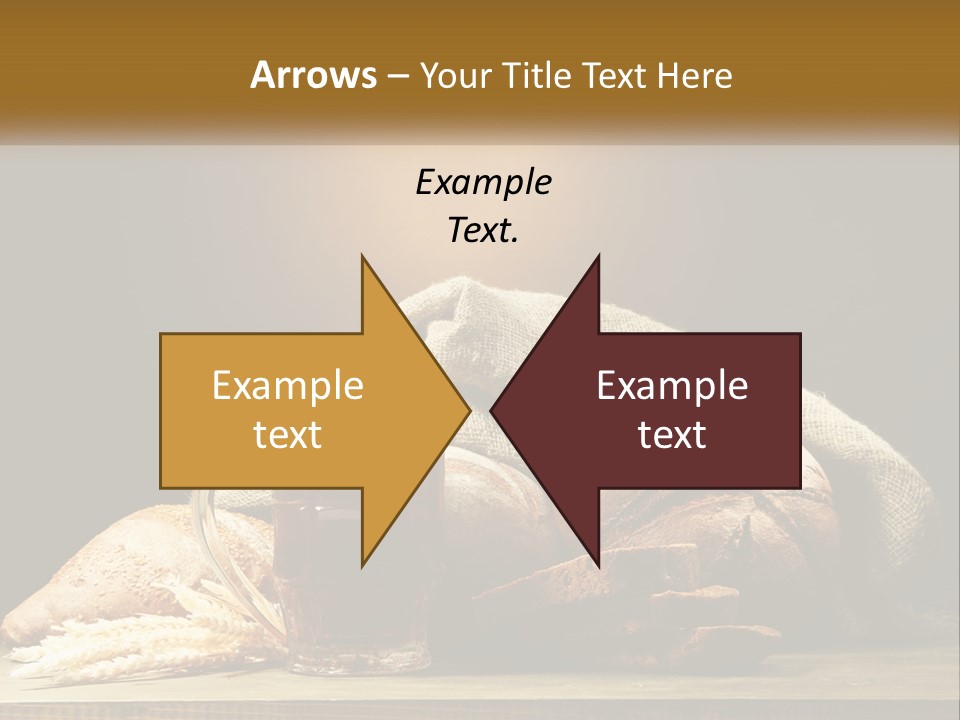 A Table Topped With Bread And A Mug Of Beer PowerPoint Template