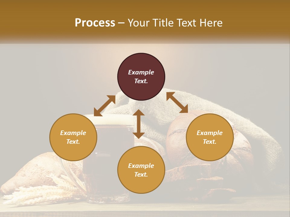 A Table Topped With Bread And A Mug Of Beer PowerPoint Template