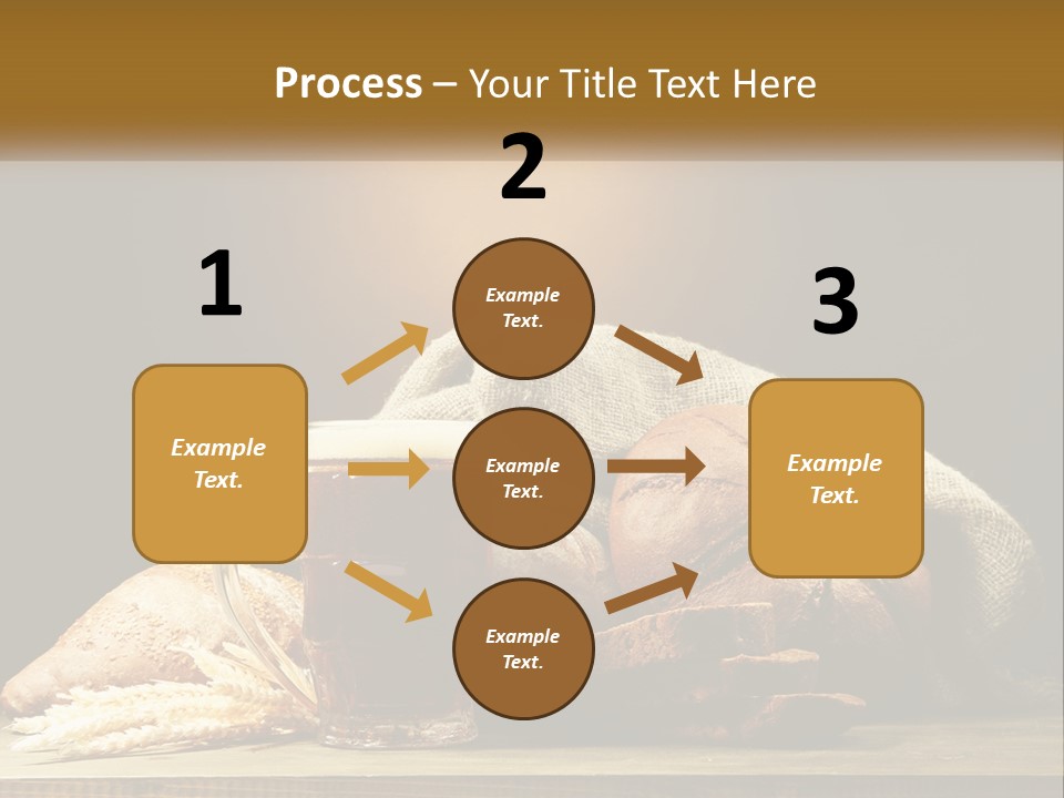 A Table Topped With Bread And A Mug Of Beer PowerPoint Template