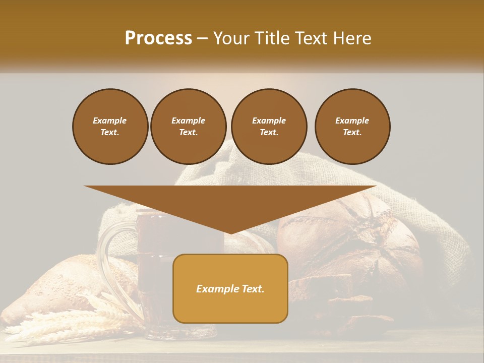 A Table Topped With Bread And A Mug Of Beer PowerPoint Template