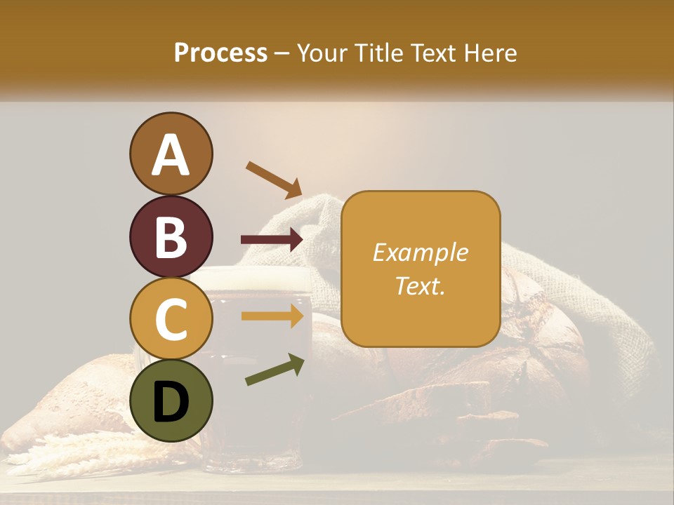 A Table Topped With Bread And A Mug Of Beer PowerPoint Template