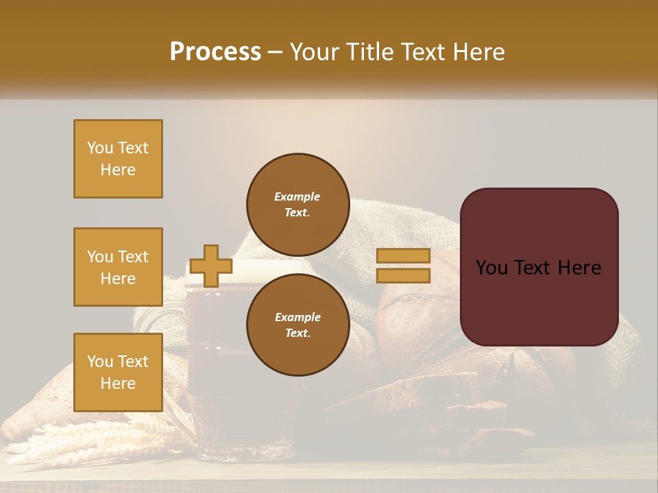 A Table Topped With Bread And A Mug Of Beer PowerPoint Template