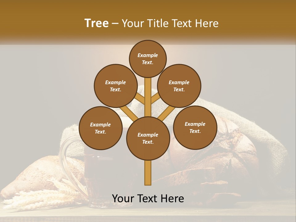 A Table Topped With Bread And A Mug Of Beer PowerPoint Template