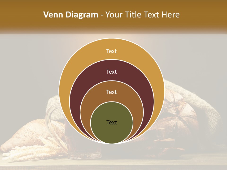 A Table Topped With Bread And A Mug Of Beer PowerPoint Template