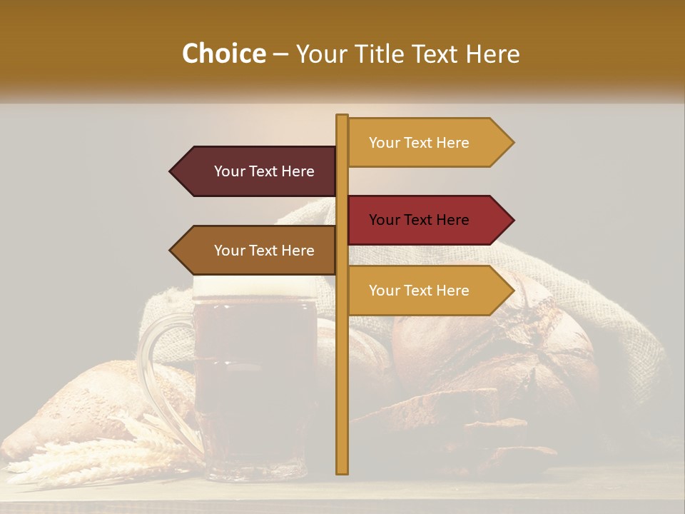 A Table Topped With Bread And A Mug Of Beer PowerPoint Template