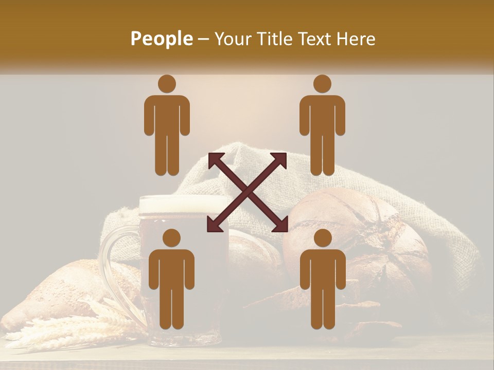 A Table Topped With Bread And A Mug Of Beer PowerPoint Template