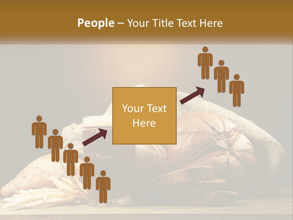 A Table Topped With Bread And A Mug Of Beer PowerPoint Template