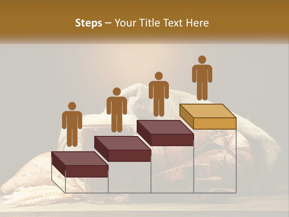 A Table Topped With Bread And A Mug Of Beer PowerPoint Template