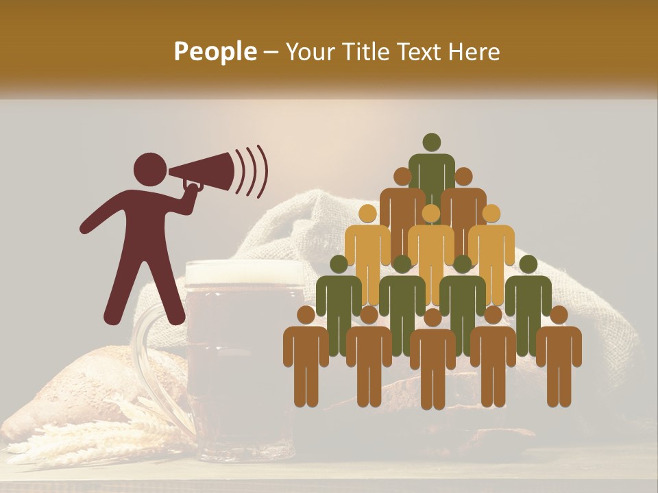 A Table Topped With Bread And A Mug Of Beer PowerPoint Template