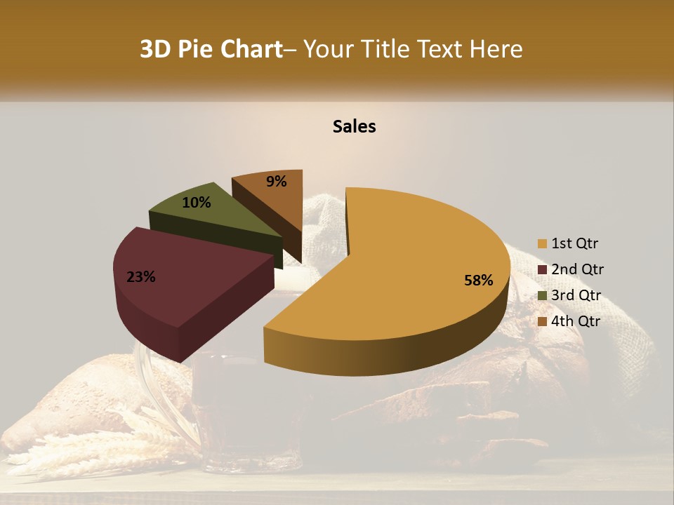 A Table Topped With Bread And A Mug Of Beer PowerPoint Template