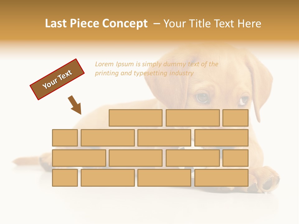 A Puppy Holding A Soccer Ball In His Mouth PowerPoint Template