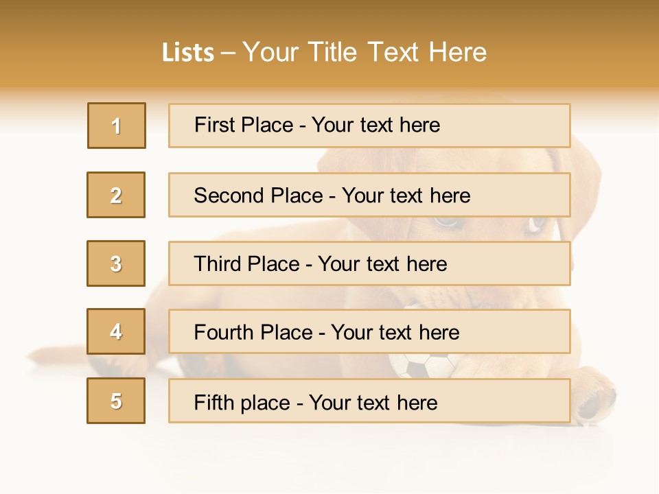 A Puppy Holding A Soccer Ball In His Mouth PowerPoint Template