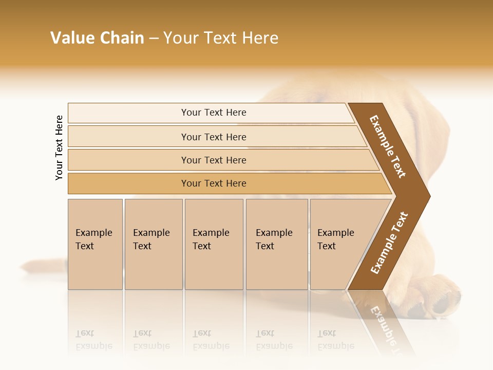 A Puppy Holding A Soccer Ball In His Mouth PowerPoint Template