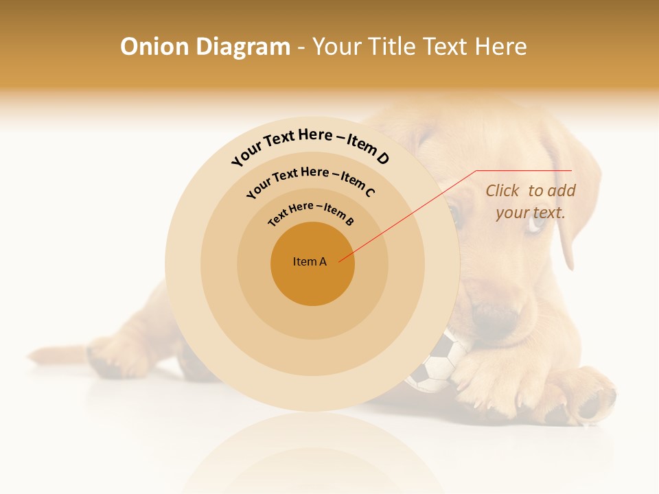 A Puppy Holding A Soccer Ball In His Mouth PowerPoint Template