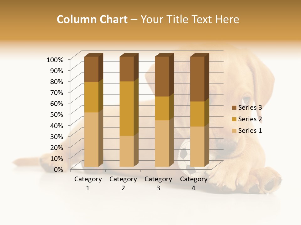 A Puppy Holding A Soccer Ball In His Mouth PowerPoint Template