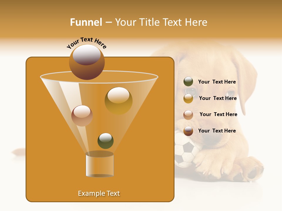 A Puppy Holding A Soccer Ball In His Mouth PowerPoint Template