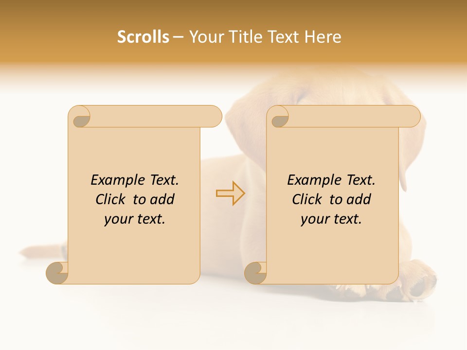 A Puppy Holding A Soccer Ball In His Mouth PowerPoint Template