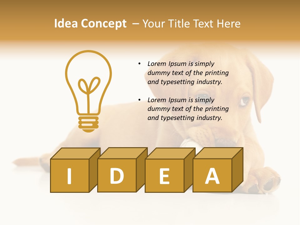 A Puppy Holding A Soccer Ball In His Mouth PowerPoint Template