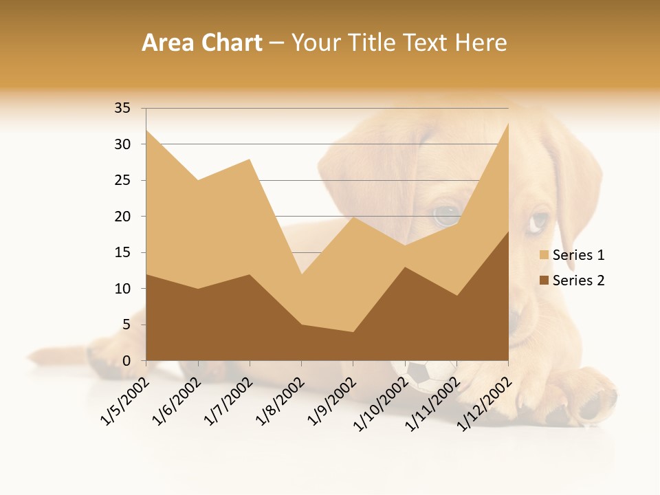 A Puppy Holding A Soccer Ball In His Mouth PowerPoint Template