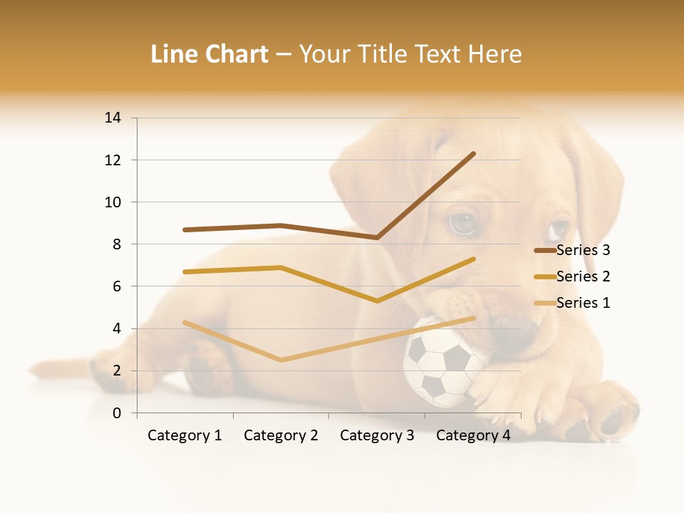 A Puppy Holding A Soccer Ball In His Mouth PowerPoint Template