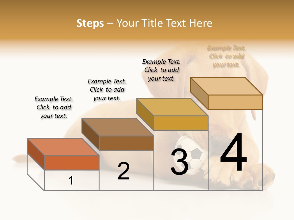 A Puppy Holding A Soccer Ball In His Mouth PowerPoint Template