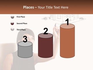 A Woman Writing On A Board With A Marker PowerPoint Template