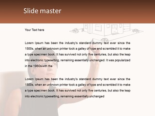 A Woman Writing On A Board With A Marker PowerPoint Template